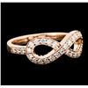 Image 2 : 14KT Rose Gold 0.37 ctw Diamond Ring