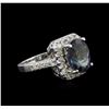 Image 1 : 14KT White Gold 4.45 ctw Tanzanite and Diamond Ring