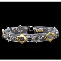 0.70 ctw Diamond Bracelet - 14KT Two-Tone Gold