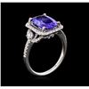 Image 3 : 14KT White Gold 3.34 ctw Tanzanite and Diamond Ring