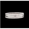 Image 2 : 0.56 ctw Diamond Stackable Ring - 14KT White Gold