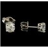 Image 2 : 1.35 ctw Diamond Solitaire Earrings - 14KT White Gold