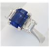 Image 8 : 2.32 ctw Sapphire and Diamond Ring - Platinum