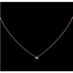 0.09 ctw Diamond Necklace - 14KT Rose Gold