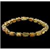 Image 1 : 17.80 ctw Opal Bracelet - 14KT Yellow Gold