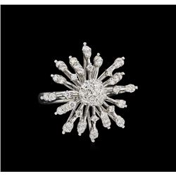 14KT White Gold 0.37 ctw Diamond Ring