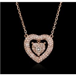 14KT Rose Gold 0.55 ctw Diamond Necklace