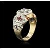 Image 4 : 10KT Two-Tone Gold 1.00 ctw Diamond Ring