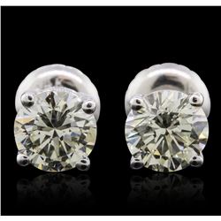 14KT White Gold 1.22 ctw Diamond Solitaire Earrings
