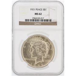 1921 NGC MS62 Peace Silver Dollar