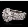 Image 2 : 14KT White Gold 3.17 ctw Diamond Ring