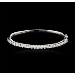 14KT White Gold 3.00 ctw Diamond Bangle Bracelet