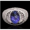 Image 2 : 14KT White Gold 2.69 ctw Tanzanite and Diamond Ring