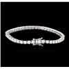 Image 2 : 14KT White Gold 5.52 ctw Diamond Tennis Bracelet