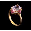 Image 4 : 2.73 ctw Kunzite, Pink Sapphire and Diamond Ring - 14KT Rose Gold