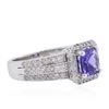 Image 1 : 14KT White Gold 1.33 ctw Tanzanite and Diamond Ring