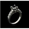 Image 3 : 14KT White Gold 1.59 ctw Black Diamond Ring