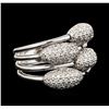 Image 1 : 14KT White Gold 0.59 ctw Diamond Ring
