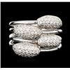 Image 2 : 14KT White Gold 0.59 ctw Diamond Ring
