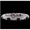 Image 1 : Crayola 27.00 ctw Garnet and White Sapphire Bracelet - .925 Silver