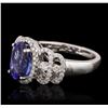 Image 1 : 18KT White Gold 2.15 ctw Tanzanite and Diamond Ring
