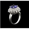 Image 3 : 2.86 ctw Tanzanite and Diamond Ring - 14KT White Gold