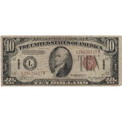 1934 $10 Hawaii Federal Reserve Note Currency