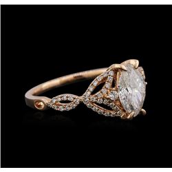 14KT Rose Gold 1.26 ctw Diamond Ring
