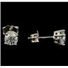 Image 2 : 1.40 ctw Diamond Solitaire Earrings - 14KT White Gold