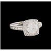 Image 1 : 14KT White Gold 1.24 ctw Diamond Ring