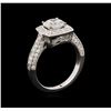 Image 3 : 14KT White Gold 1.24 ctw Diamond Ring