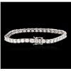 Image 2 : 14KT White Gold 8.20 ctw Diamond Tennis Bracelet