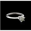 Image 2 : 14KT White Gold 0.75 ctw Round Cut Diamond Solitaire Ring