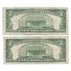 Image 2 : 1953 $5 Silver Certificate Currency Lot of 2