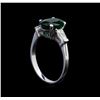 Image 4 : 1.91 ctw Emerald and Diamond Ring - 14KT White Gold