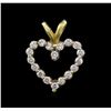 Image 1 : 0.27 ctw Diamond Heart Pendant - 18KT Yellow Gold