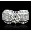 Image 2 : 18KT White Gold 4.35 ctw Diamond Ring