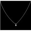 Image 2 : 0.24 ctw Diamond Pendant With Chain - 14KT White Gold