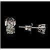 Image 2 : 14KT White Gold 0.72 ctw Diamond Stud Earrings