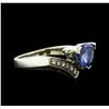 Image 3 : 18KT White Gold 1.34 ctw Tanzanite and Diamond Ring