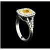 Image 4 : EGL USA Cert 2.86 ctw VS1 Fancy Yellow Diamond Ring - Platinum