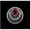 Image 2 : 14KT White Gold 2.58 ctw Ruby and Diamond Ring