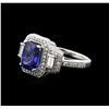Image 1 : 14KT White Gold 2.24 ctw Tanzanite and Diamond Ring