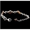 Image 3 : 0.77 ctw Diamond Bracelet - 14KT Two-Tone Gold