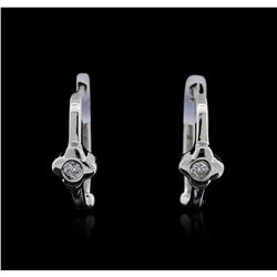 14KT White Gold 0.03 ctw Diamond Earrings