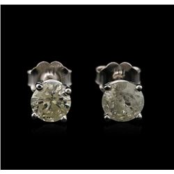 14KT White Gold 1.16 ctw Diamond Stud Earrings