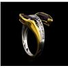 Image 4 : Crayola 2.60 ctw Garnet and White Sapphire Ring - .925 Silver
