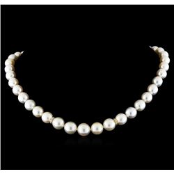 South Sea Cultured Pearl Necklace with 14KT Yellow Gold Diamond Clasp