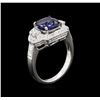 Image 3 : 14KT White Gold 2.58 ctw Sapphire and Diamond Ring