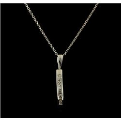 0.05 ctw Diamond Pendant With Chain - 14KT White Gold